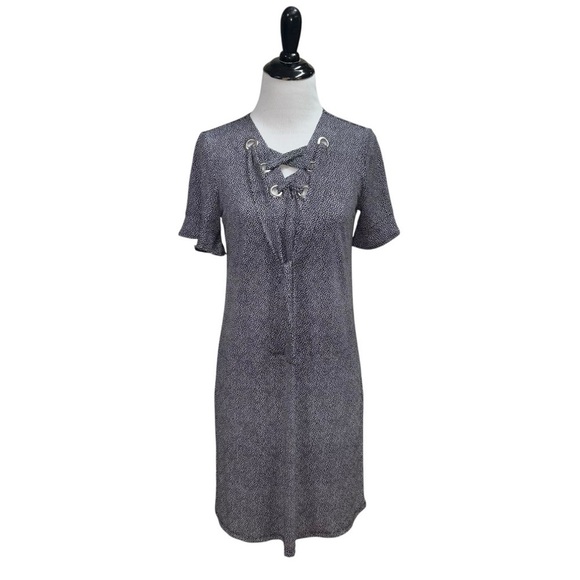 MICHAEL Michael Kors Women's Size XS Sheath Dress NWT Short Sleeves Lace up - Picture 1 of 9
